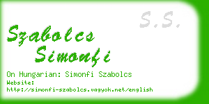 szabolcs simonfi business card